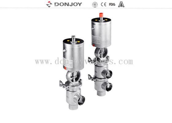 316L Divert Seat Reversing Valve Stainless Steel Sanitary 7.0 Bar Sandblast