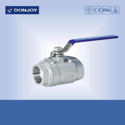 2 Peice Sanitary Ball Valve With ISO mound and handle , BSP Thread