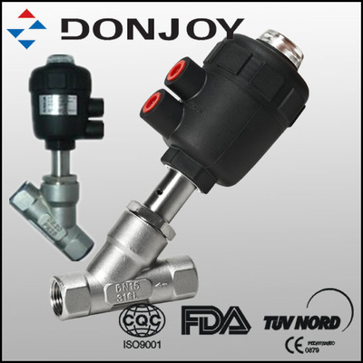 DONJOY Pneumatic Angle Seat Valve with PTFE seal with 180 degree steam