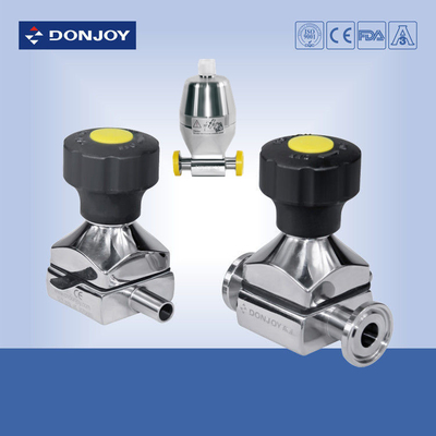Mini Direct way Clamp Sanitary Diaphragm Valve with plastic handwheel