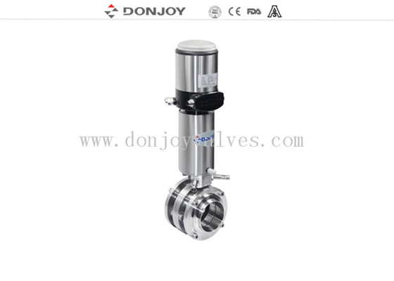 Three Pieces stainless steel butterfly valve Welding end , High sanitary  Butterfly Valve