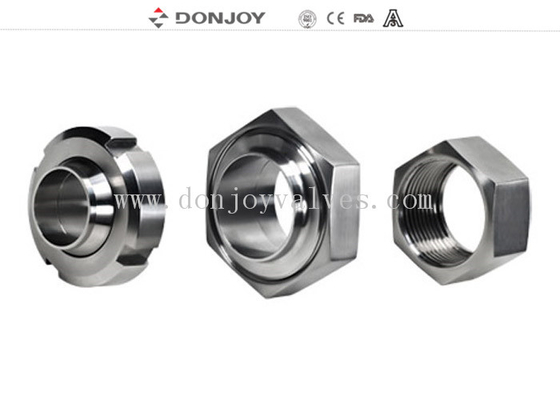 Sanitary SUS 304 316L Stainless Steel Sanitary Fittings Male Union Liner RJT Hex Nut