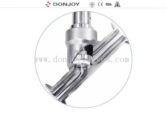 DN100 SS Pneumatic Actuator Angle Seat Valve with tri clamp end