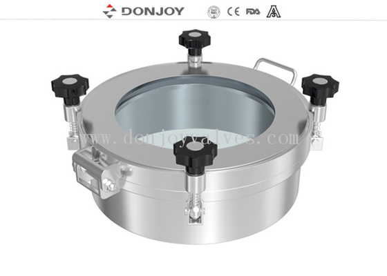 Φ600mm Sanitary Grade Tank Manway With Sight Glass
