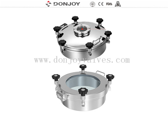 Φ600mm Sanitary Grade Tank Manway With Sight Glass