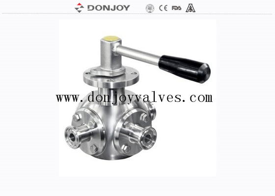 Sanitary DN20 No Retention 1/2" 3 Way Ball Valve