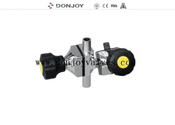 Manual DN40 3 Way Bio Pharmaceutical Diaphragm Valve With Plastic Handle