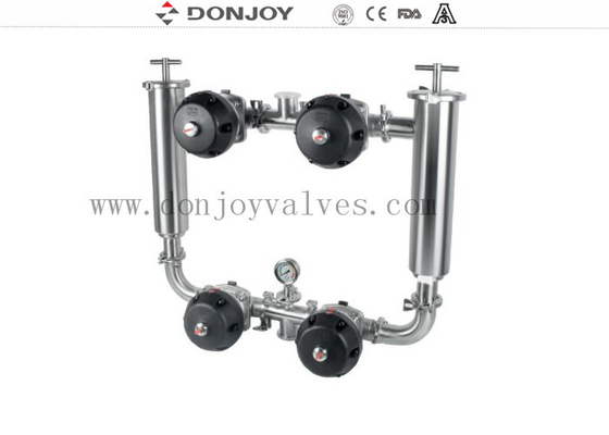 Donjoy Sanitary Food Grade Beverage Duplex Filter With Diaphragm Valve Control
