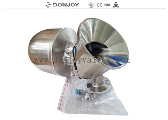 SS316 Tri Clamp Sanitary Diaphragm Radial Tank Bottom Valve Pneumatic Stainless Steel