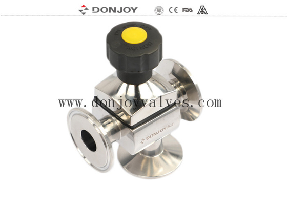 SS316L 1/2" Sanitary Diaphragm Valve L Type With No Dead Leg